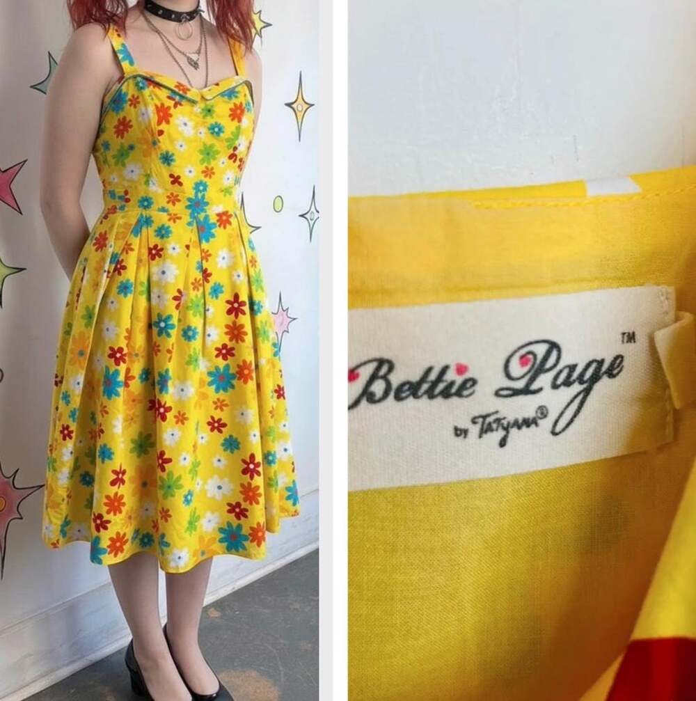 Retro 50s Repro Rainbow Fit and Flare Bettie Page Twirl Dress - Pin-Up Glam - 4X